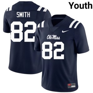 #82 Youth Navy College Football Ole Miss Michael Smith 2026 Jerseys 429306-119
