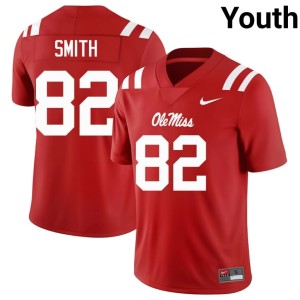 #82 Red Michael Smith Replica Ole Miss Rebels Youth College Football Jerseys 345478-110