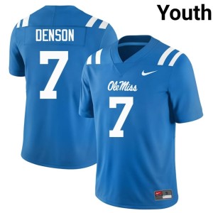 #7 Sharif Denson Hotty Toddy Stitched Youth Powder Blue College Football Jerseys 442095-323