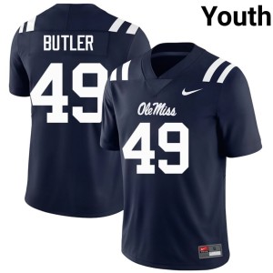 #49 College Football Navy Tah'j Butler Youth Forward Rebels Limited Jersey 564737-251