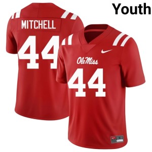 #44 Youth Player Red College Football Ole Miss Rebels Tony Mitchell Jerseys 453450-570