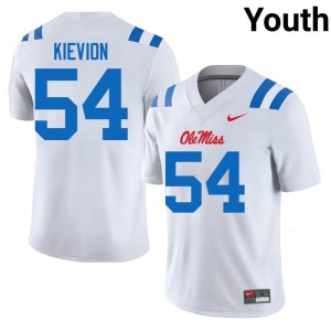 #54 Youth Game Tre'Kievion Ellis College Football White Mississippi Jerseys 212726-639