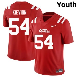 #54 Alumni Youth Red College Football Tre'Kievion Ellis Mississippi Rebels Jersey 770326-245