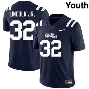 #32 Youth Navy Ole Mississippi College Football 2026 Victor Lincoln Jr. Jersey 474171-265